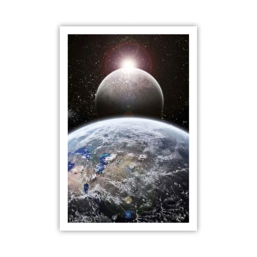 Plakat - Kosmisk landskab - solopgang - 61x91 cm