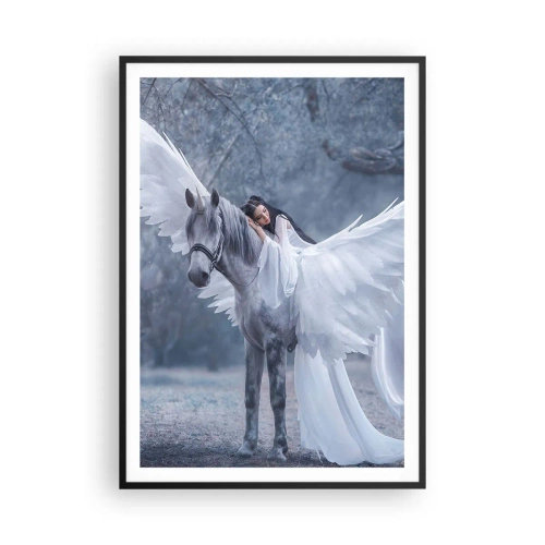 Plakat i sort ramme - Inspireret øjeblik - 70x100 cm