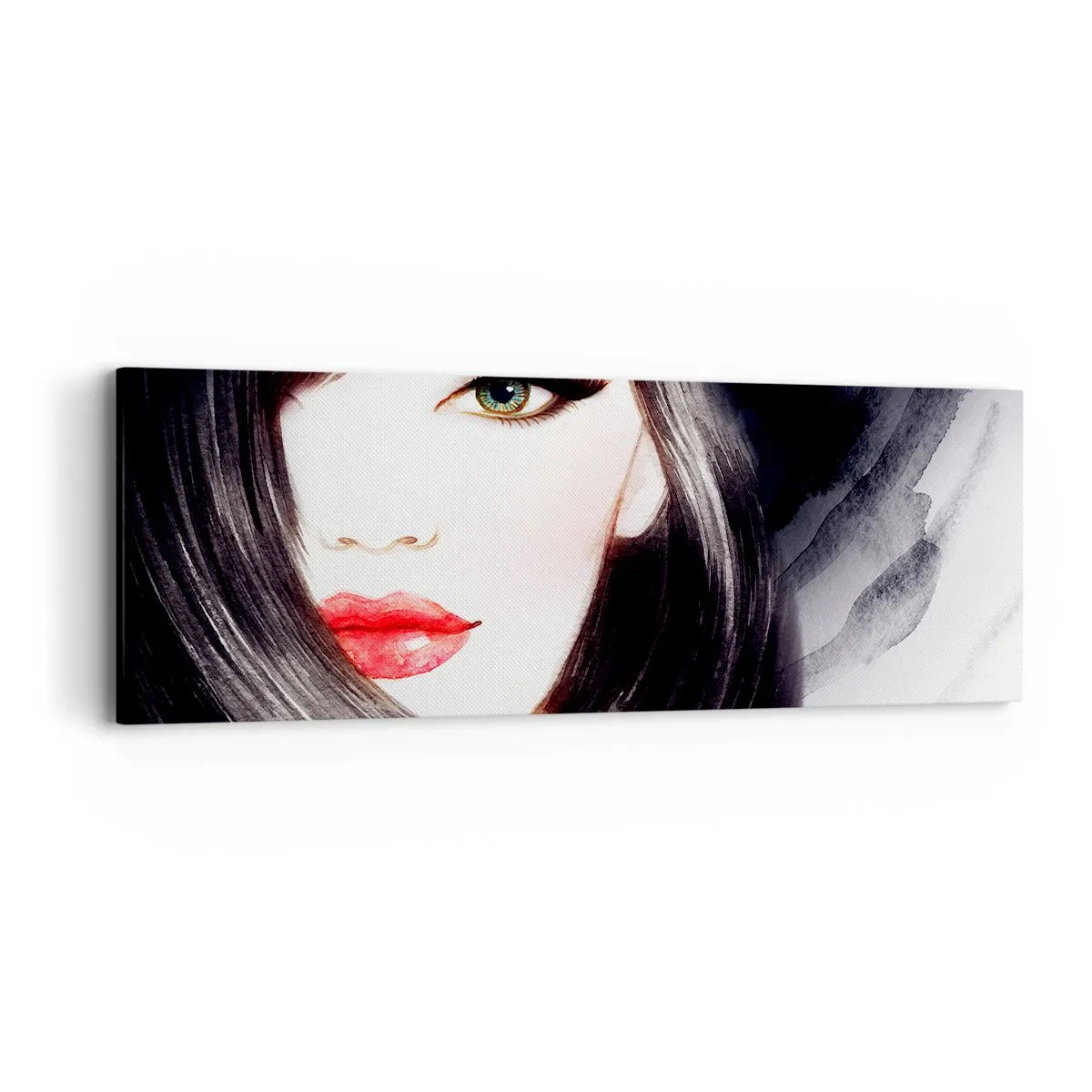 Lærredstryk - Billede på lærred - Safir blik - 90x30 cm