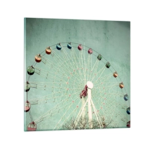 Billede på glas - Vi inviterer dig til at lege - 30x30 cm