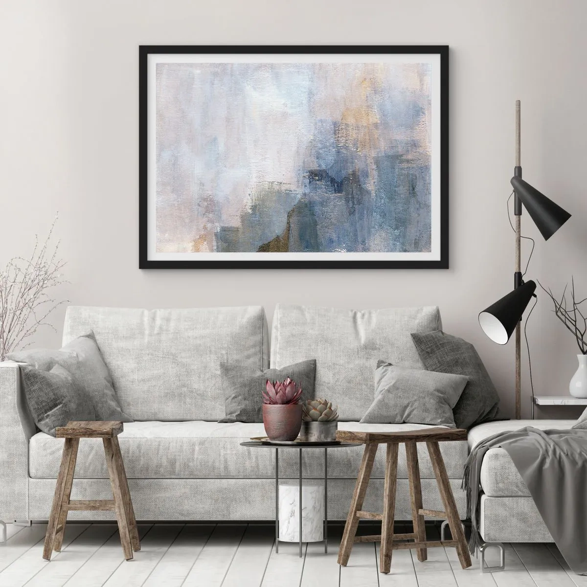 Plakat i sort ramme - Farvetoner og akkorder - 50x40 cm