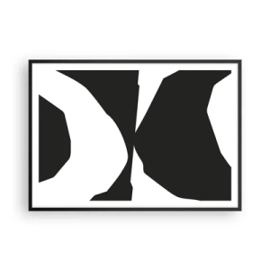Plakat i sort ramme - Positiv-negativ - 100x70 cm
