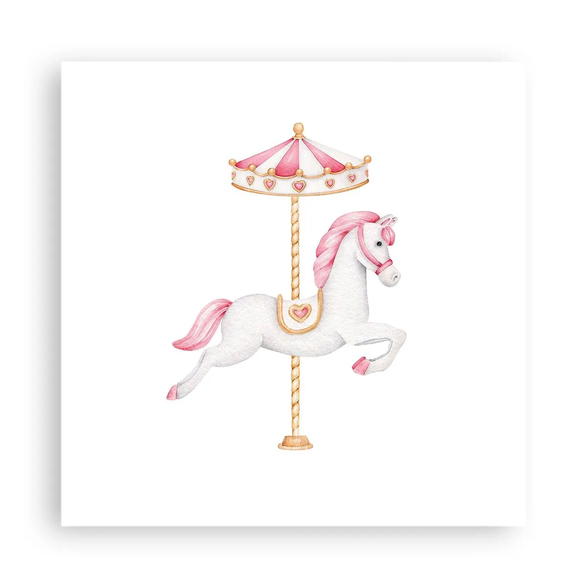 Plakat - Han satte af sted med en hov - 40x40 cm