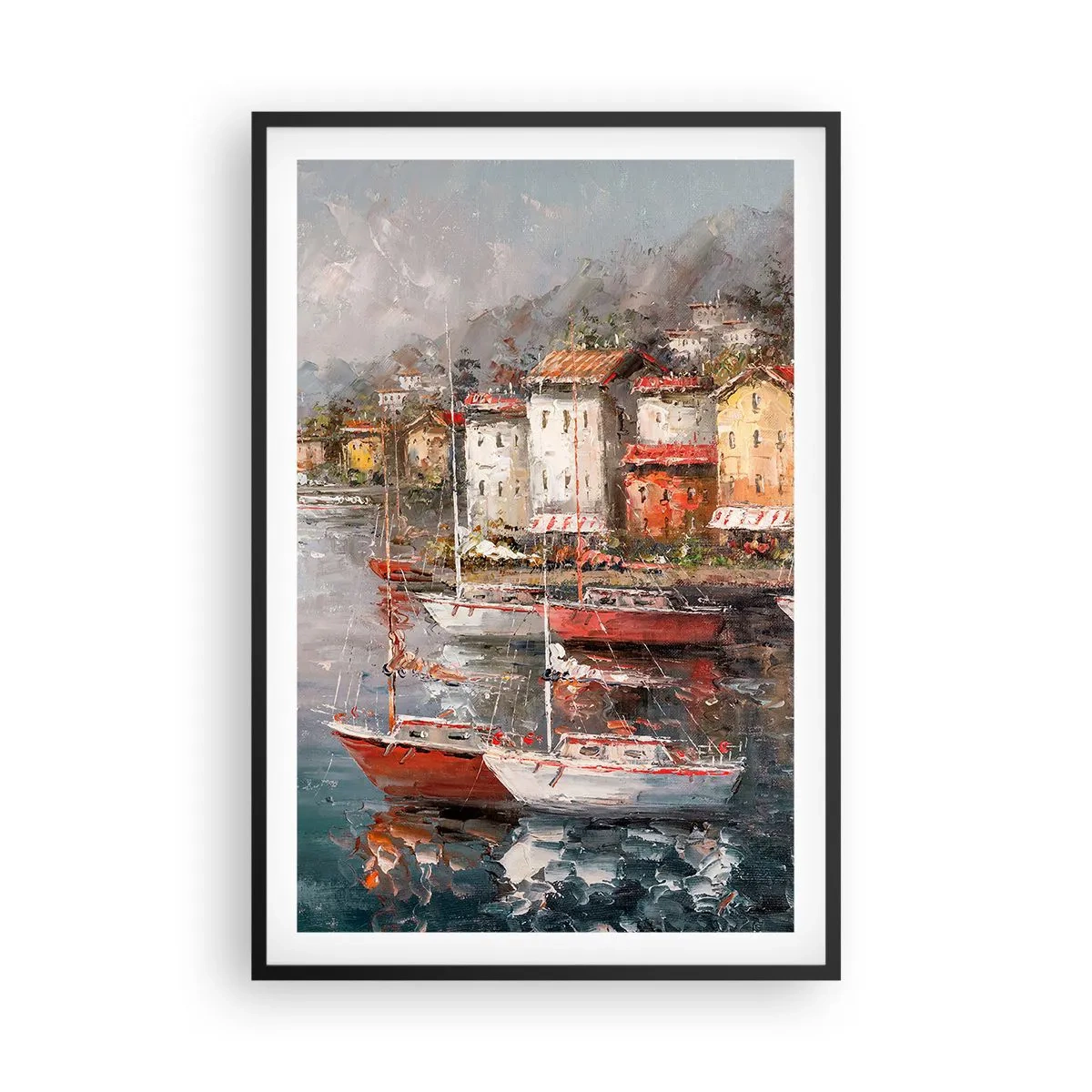 Plakat i sort ramme - Romantisk paradis - 61x91 cm