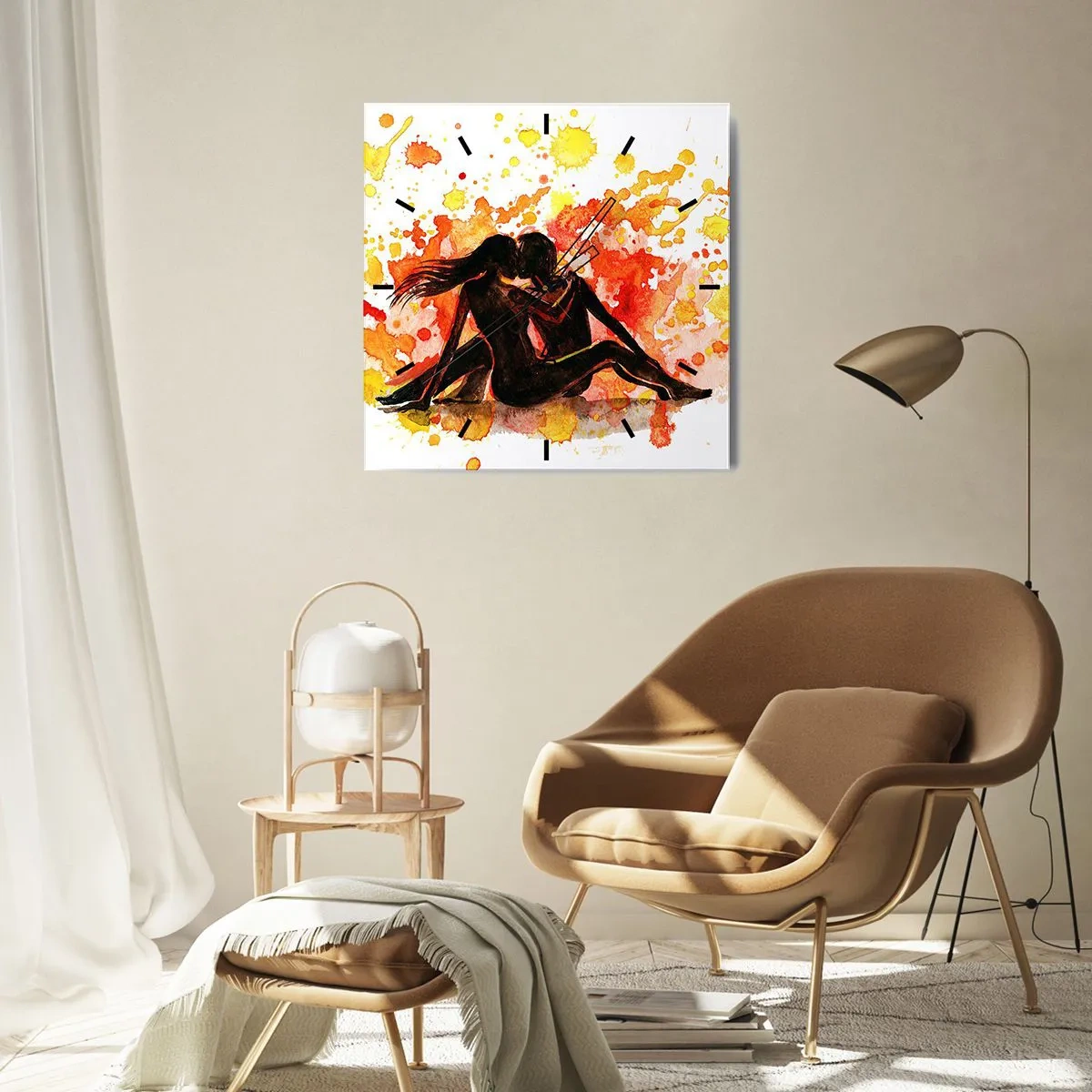 Vægur, Uret - Og der var lys - 40x40 cm