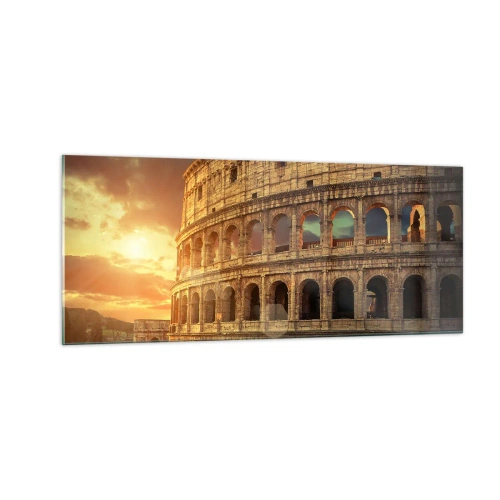 Billede på glas - Kolossalt indtryk - 100x40 cm