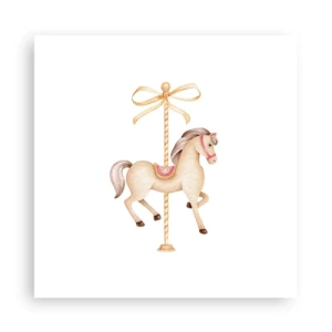 Plakat - Med et yndefuldt trav - 30x30 cm