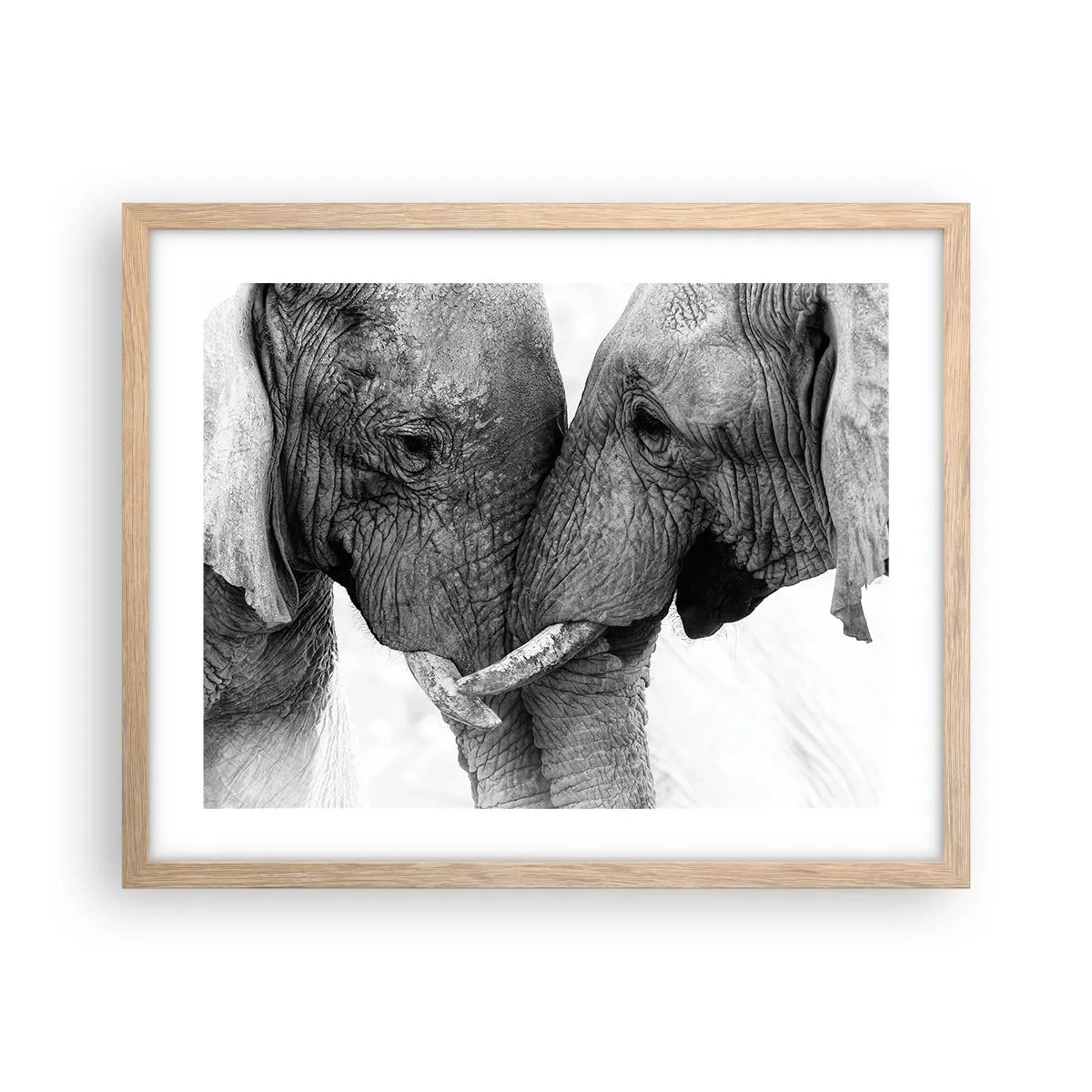 Plakat i ramme af lyst egetræ - Hjertelig tilståelse - 50x40 cm