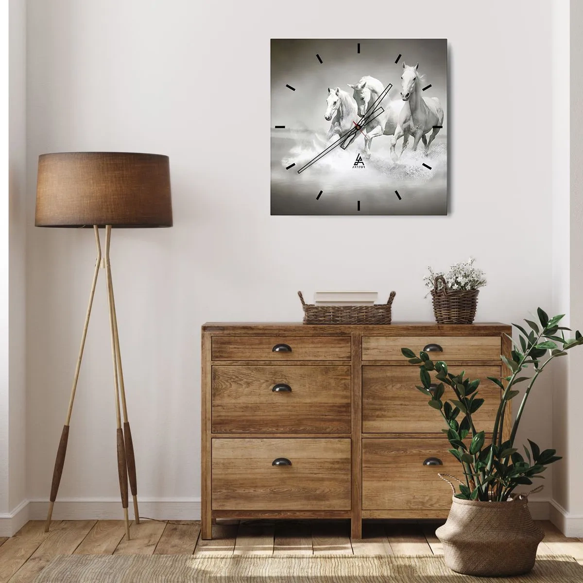 Vægur, Uret - Hvid galskab - 30x30 cm