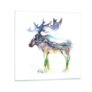 Billede på glas - Helten i en vinterfortælling - 70x70 cm