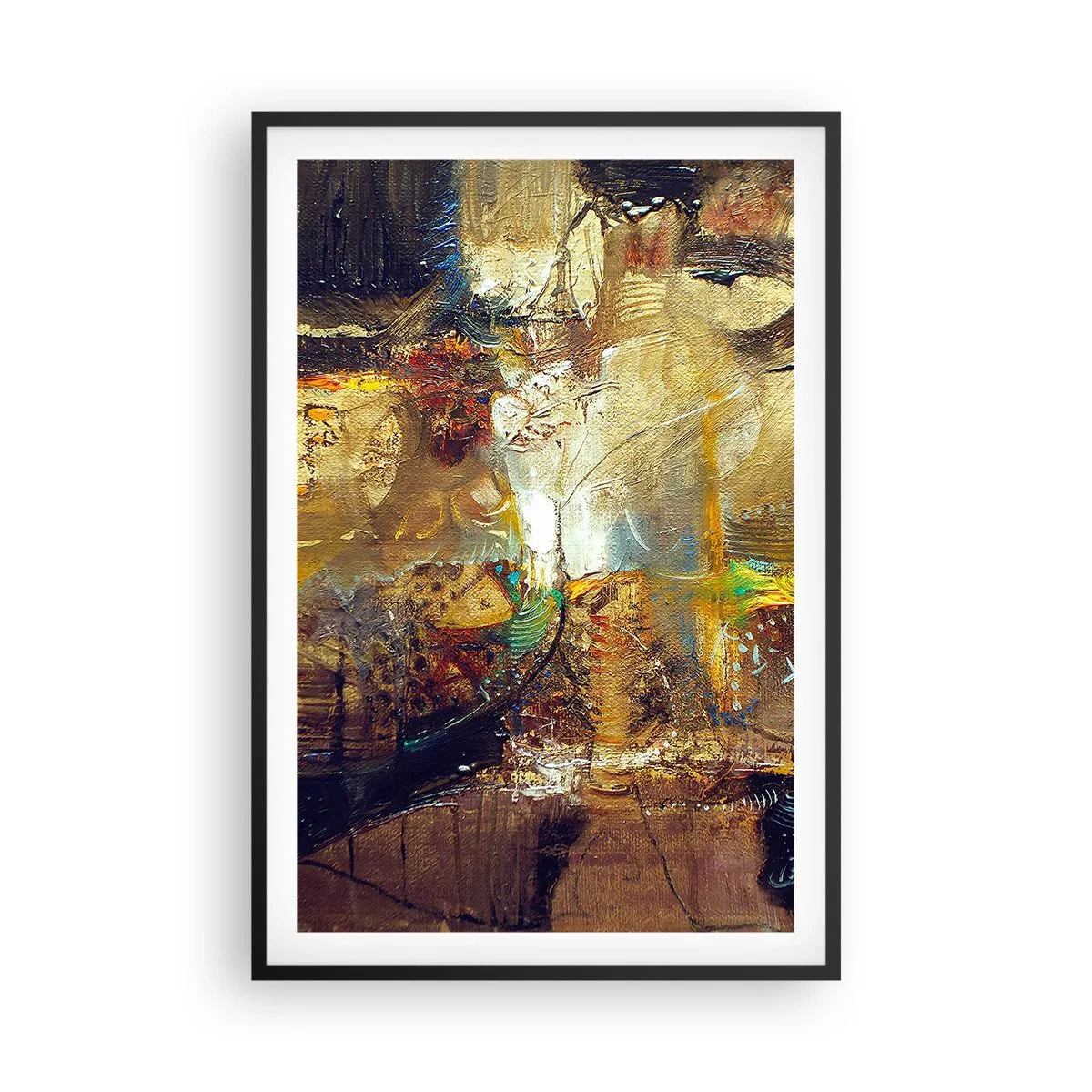 Plakat i sort ramme - Kold, varm, meget varm - 61x91 cm
