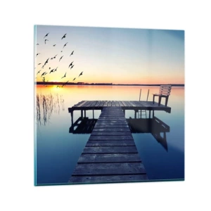 Billede på glas - Det var en god dag - 60x60 cm