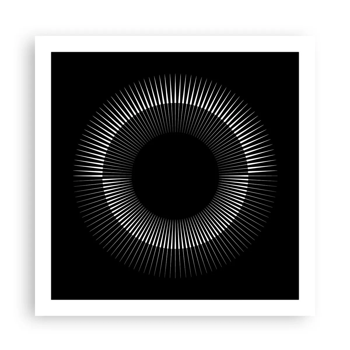 Plakat - Sort sol - 60x60 cm