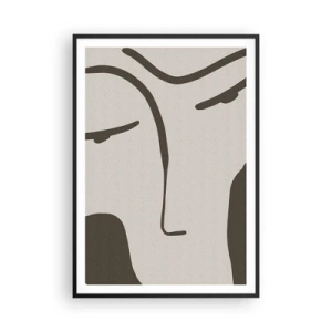 Plakat i sort ramme - Som fra et Modigliani-maleri - 70x100 cm