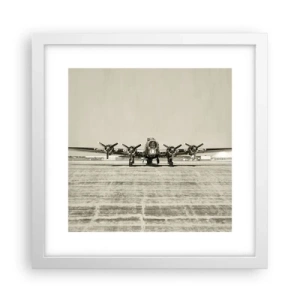 Plakat i hvid ramme - Som altid klar - 30x30 cm