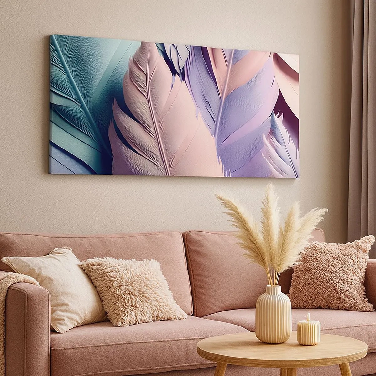 Lærredstryk - Billede på lærred - Chik fugl - 100x40 cm