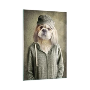 Billede på glas - Jeg foretrækker afslappethed - 80x120 cm