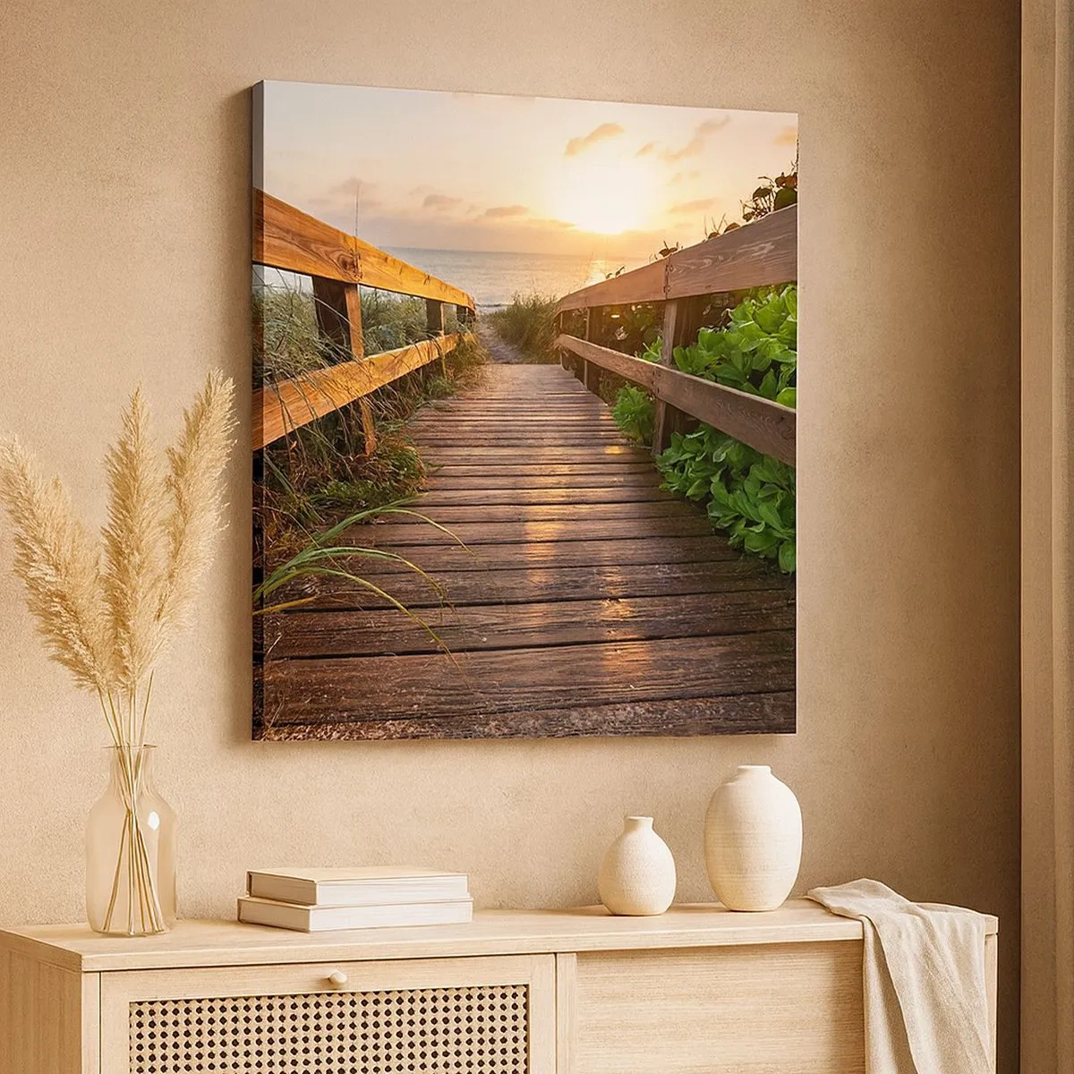 Lærredstryk - Billede på lærred - Og direkte til kysten - 30x30 cm