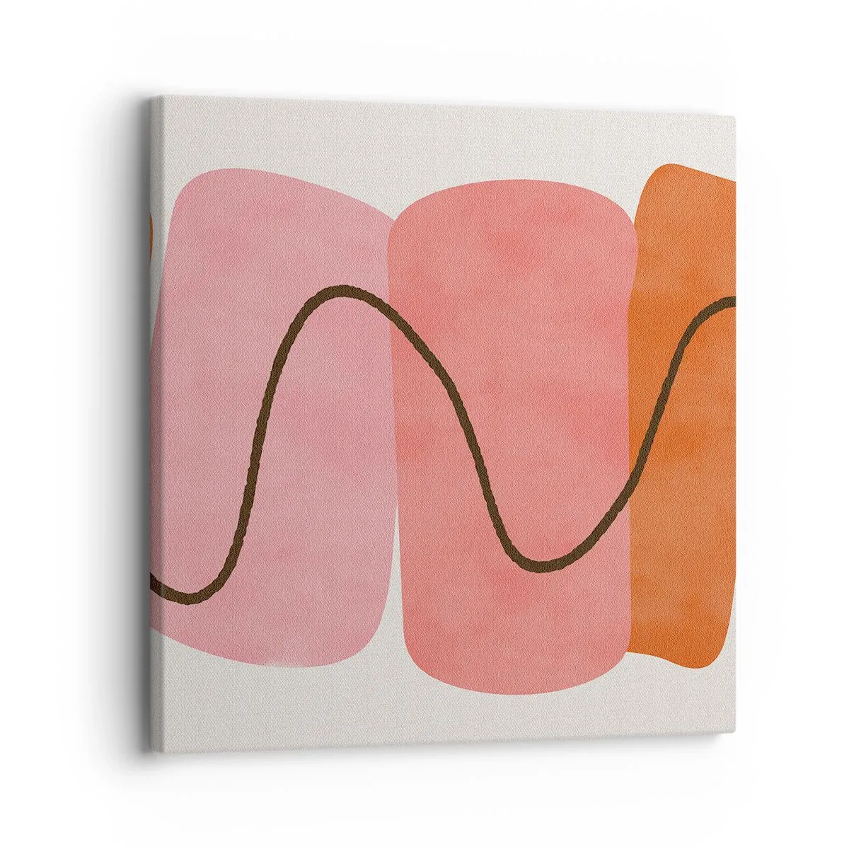 Lærredstryk - Billede på lærred - Formernes blide bevægelse - 30x30 cm
