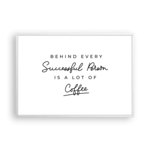 Plakat i hvid ramme - Hemmeligheden bag succes - 100x70 cm