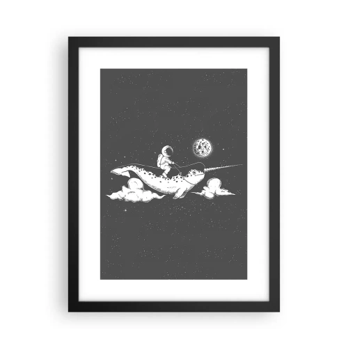 Plakat i sort ramme - Rumrytter - 30x40 cm