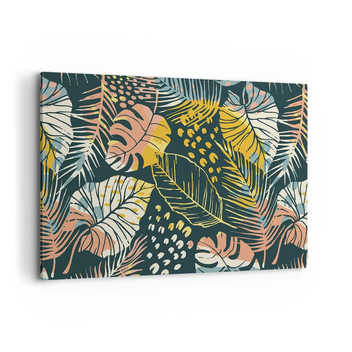 Lærredstryk - Billede på lærred - Løvrig fantasi - 120x80 cm