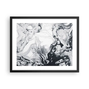 Plakat i sort ramme - Jordens indre - 50x40 cm