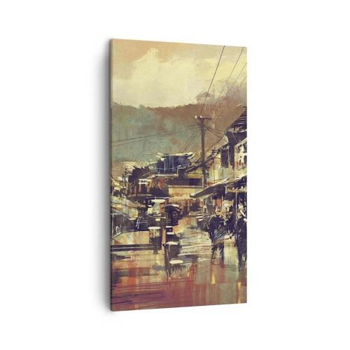 Lærredstryk - Billede på lærred - Livet som et væld af gråt - 45x80 cm