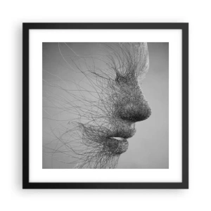 Plakat i sort ramme - Vindens ånd - 40x40 cm