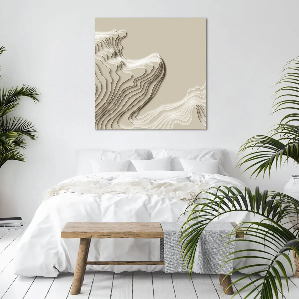 Lærredstryk - Billede på lærred - Kunstens topografi - 60x60 cm