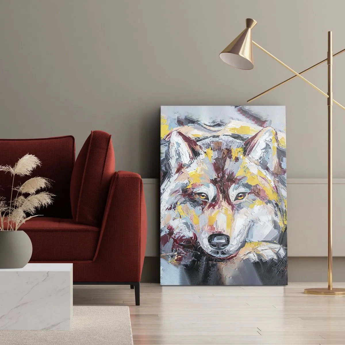 Lærredstryk - Billede på lærred - Fred blandt kære - 50x70 cm