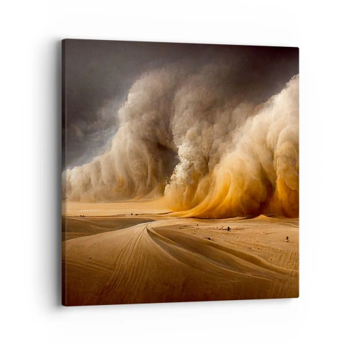Lærredstryk - Billede på lærred - Ørkenens vrede - 40x40 cm