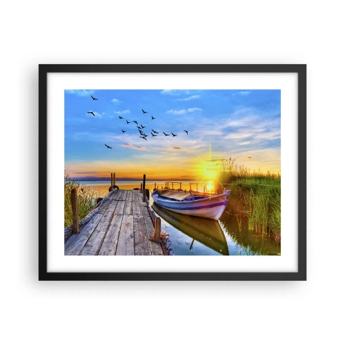 Plakat i sort ramme - Farvel, indtil i morgen - 50x40 cm