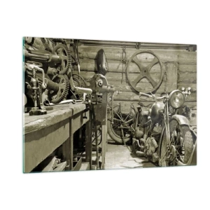 Billede på glas - I onkel Wladeks skur - 120x80 cm