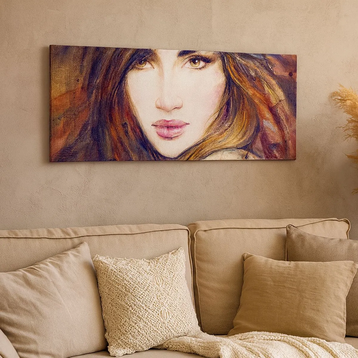 Lærredstryk - Billede på lærred - En øre for dine tanker - 100x40 cm