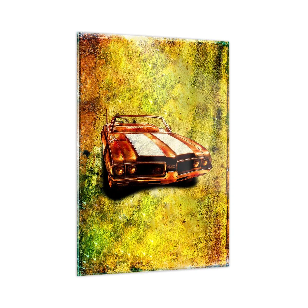 Billede på glas - Kraft fortryllet i formerne - 50x70 cm