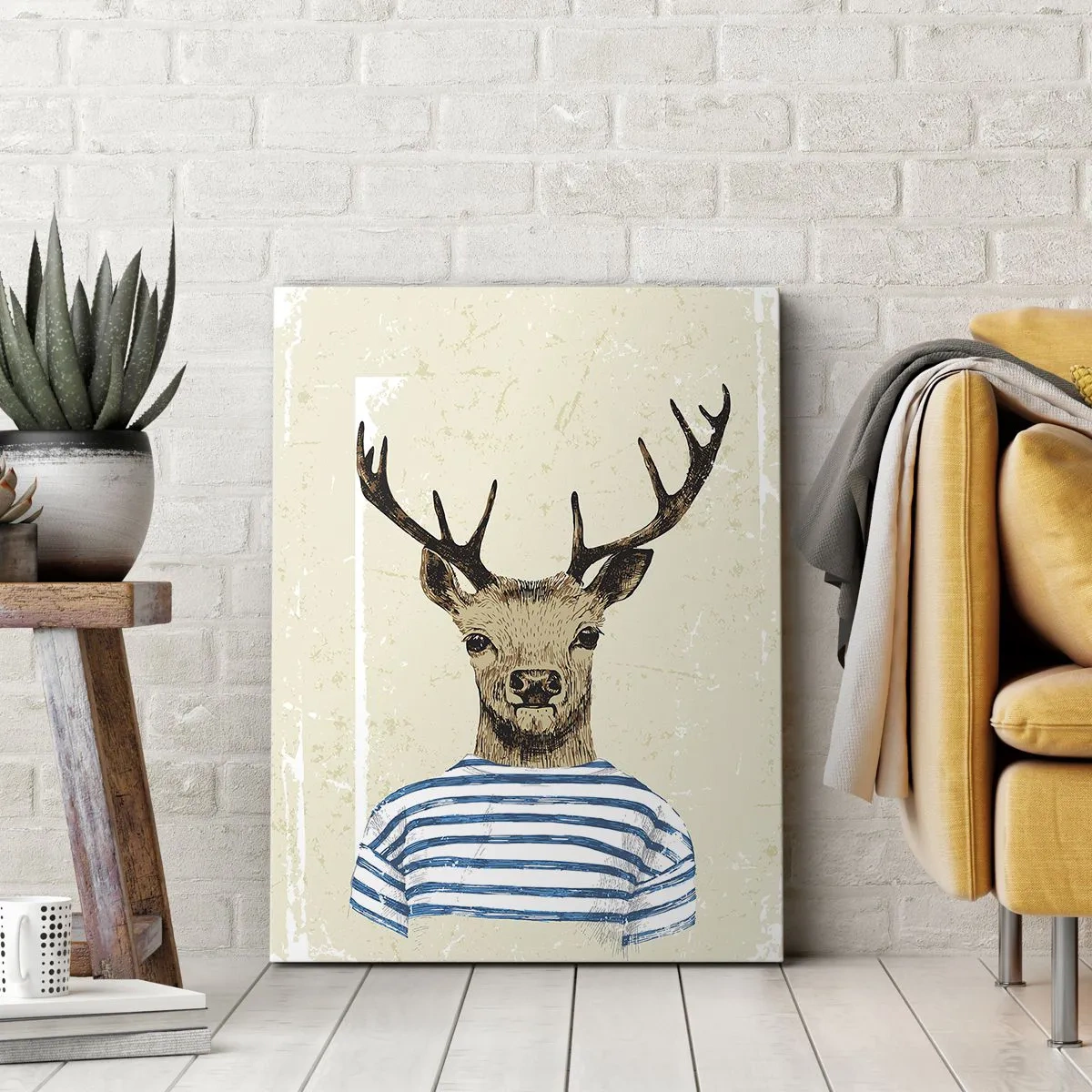 Lærredstryk - Billede på lærred - Fordi jeg kan lide stribede skjorter! - 50x70 cm