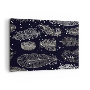 Lærredstryk - Billede på lærred - Fjerede blonder - 100x70 cm