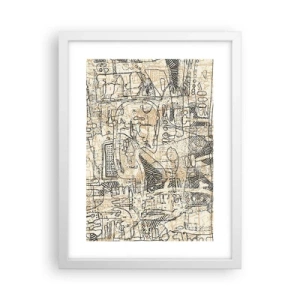 Plakat i hvid ramme - Venter på at blive afkodet - 30x40 cm