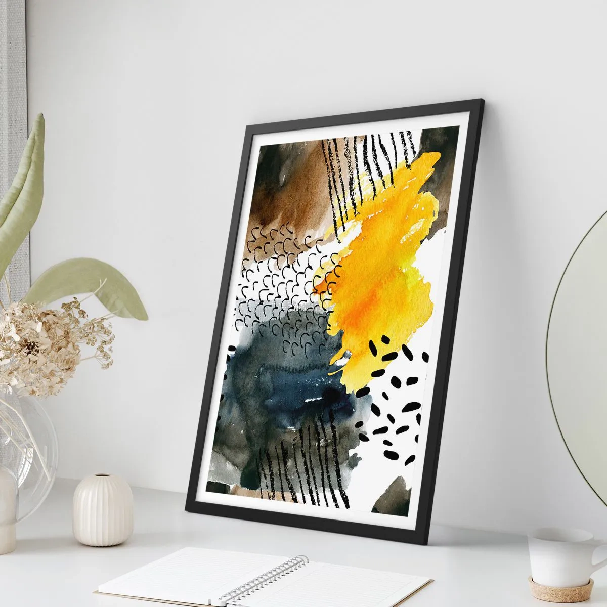 Plakat i sort ramme - Et møde mellem elementerne - 40x50 cm
