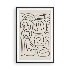 Plakat i sort ramme - På sporet - 61x91 cm