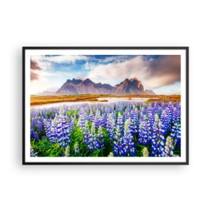 Plakat i sort ramme - Styrke og strenghed ved siden af blidhed - 100x70 cm