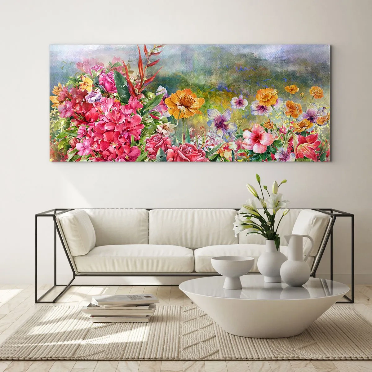 Billede på glas - En have, der er gået amok - 100x40 cm