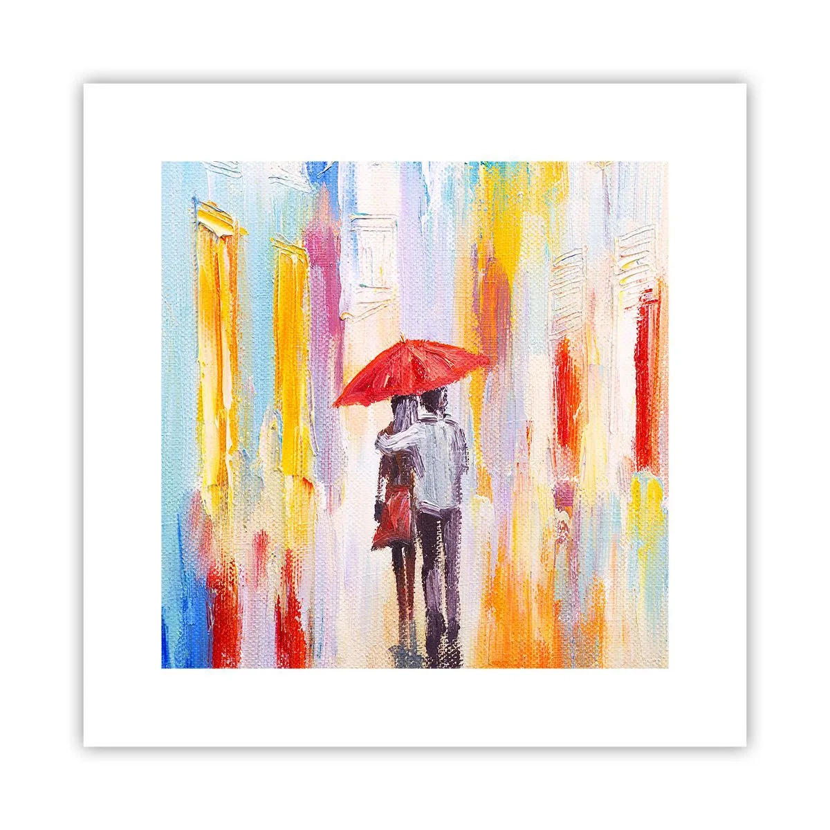 Plakat - Lad det regne  mere - 30x30 cm