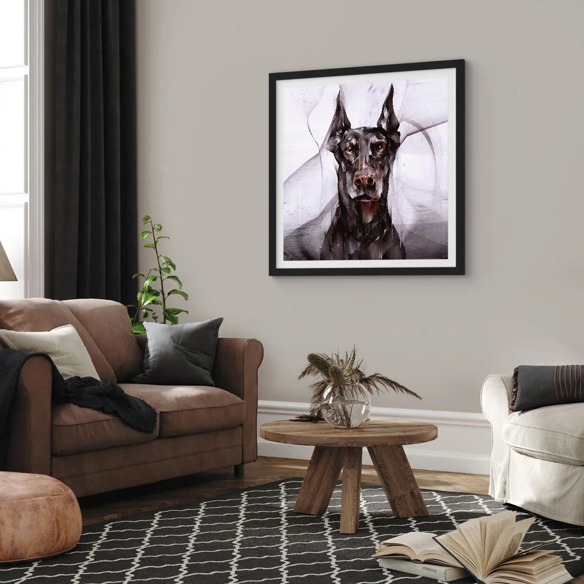 Plakat i sort ramme - Nobelt født - 50x50 cm