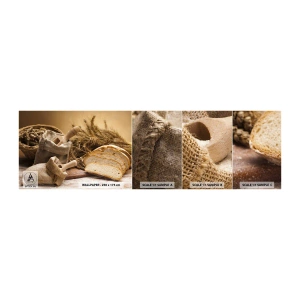 Fototapet Prøve Standard Eco - Som skåret en kniv - Gastronomi, Brød, Brød - 100x30 cm
