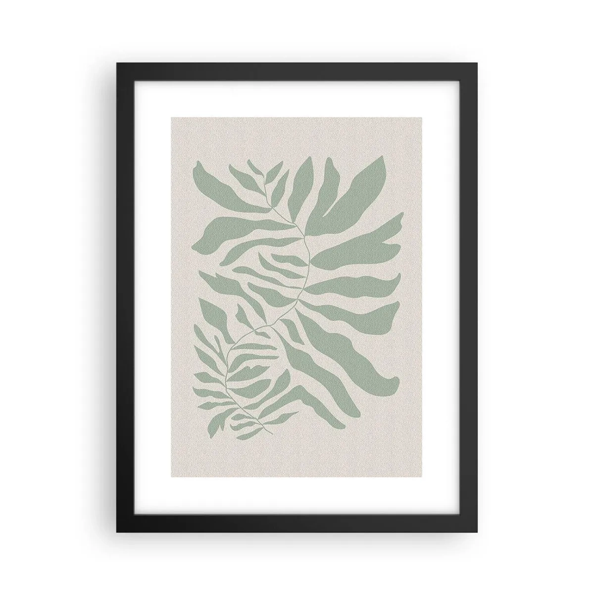 Plakat i sort ramme - Smaragdgrøn gren - 30x40 cm