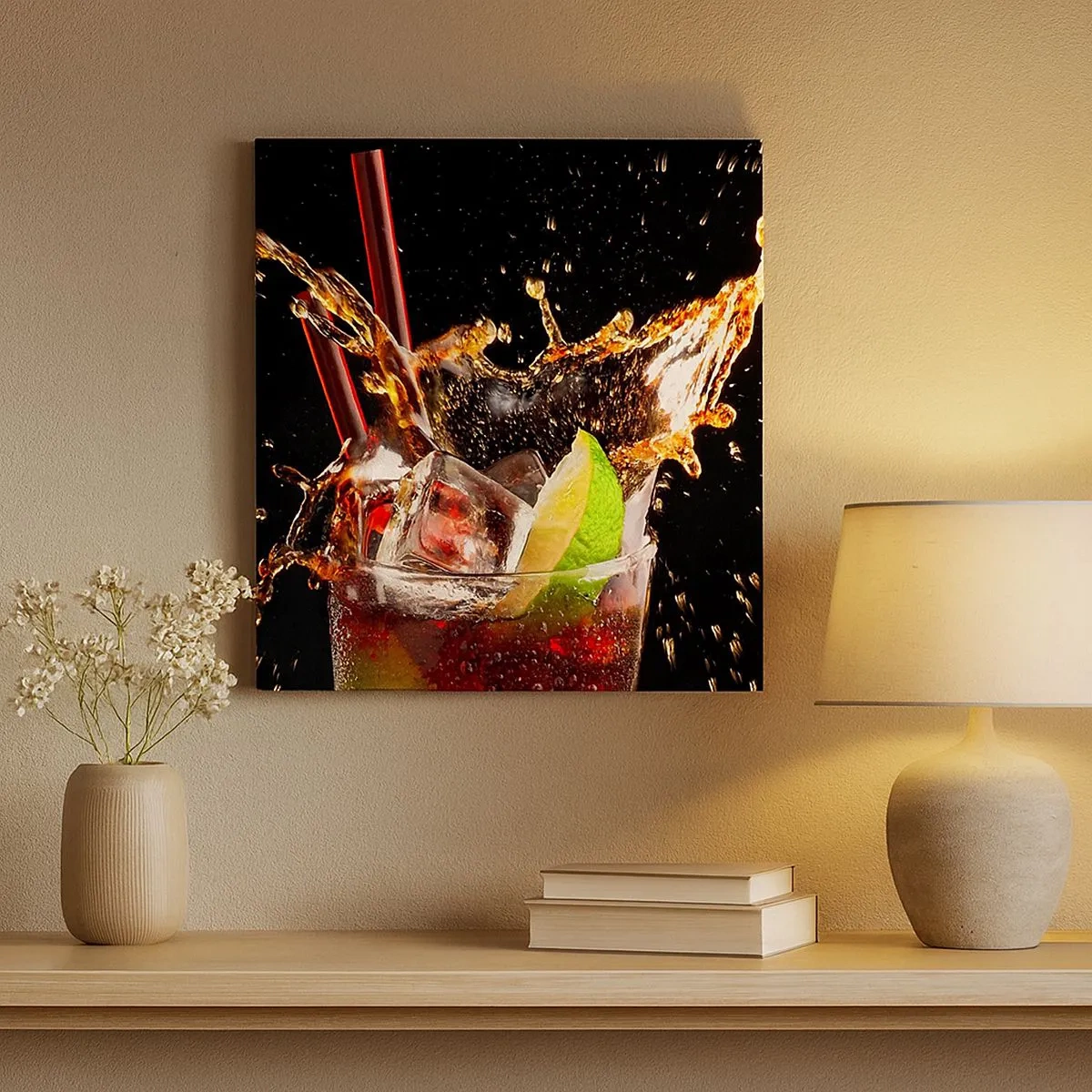 Lærredstryk - Billede på lærred - Glæde og farveenergi - 30x30 cm