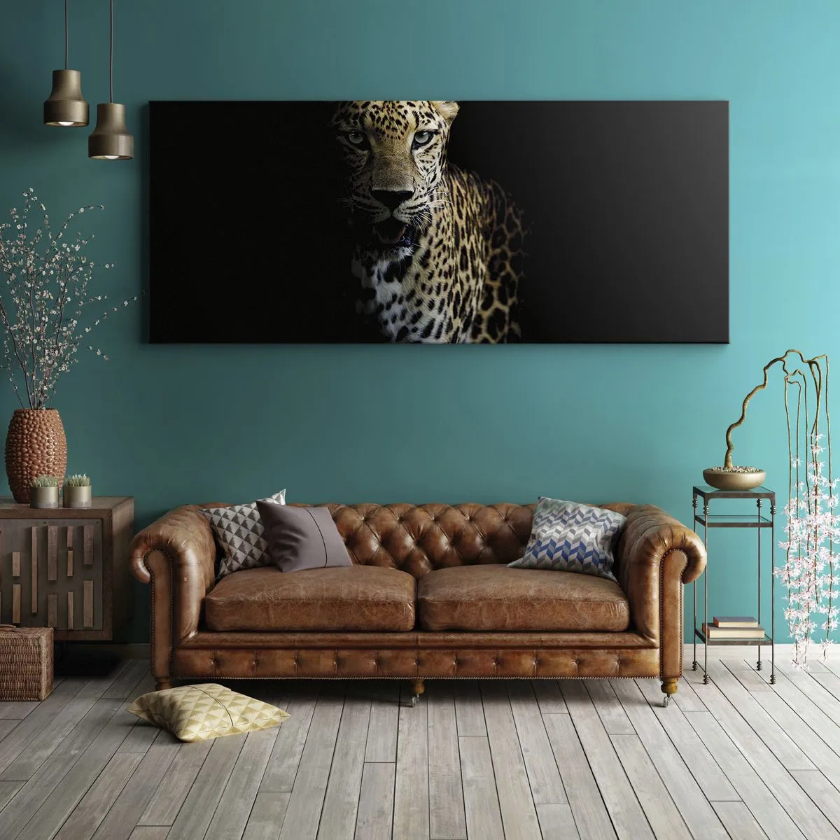 Lærredstryk - Billede på lærred - Mørk skønhed - 100x40 cm
