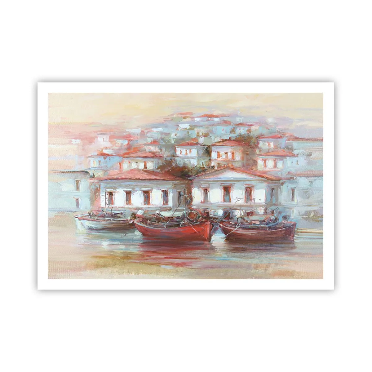 Plakat - Lykkelig by - 100x70 cm